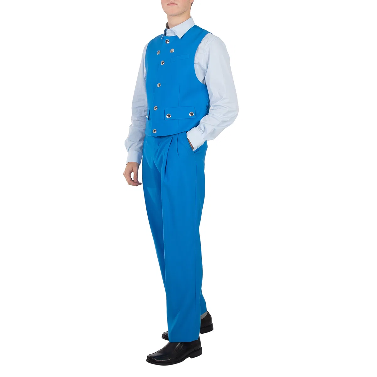 Жилет шерстяной Vivid Blue Wool Waistcoat Burberry, Vivid Blue — фото 4