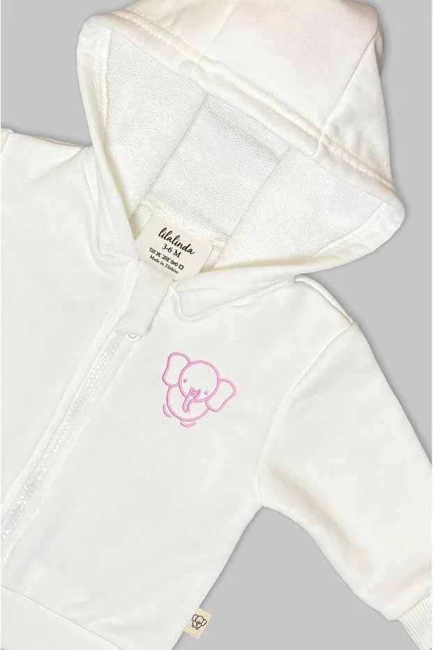 Детское худи с вышивкой для мальчиков Lilalinda, Pink Embroidery — фото 4