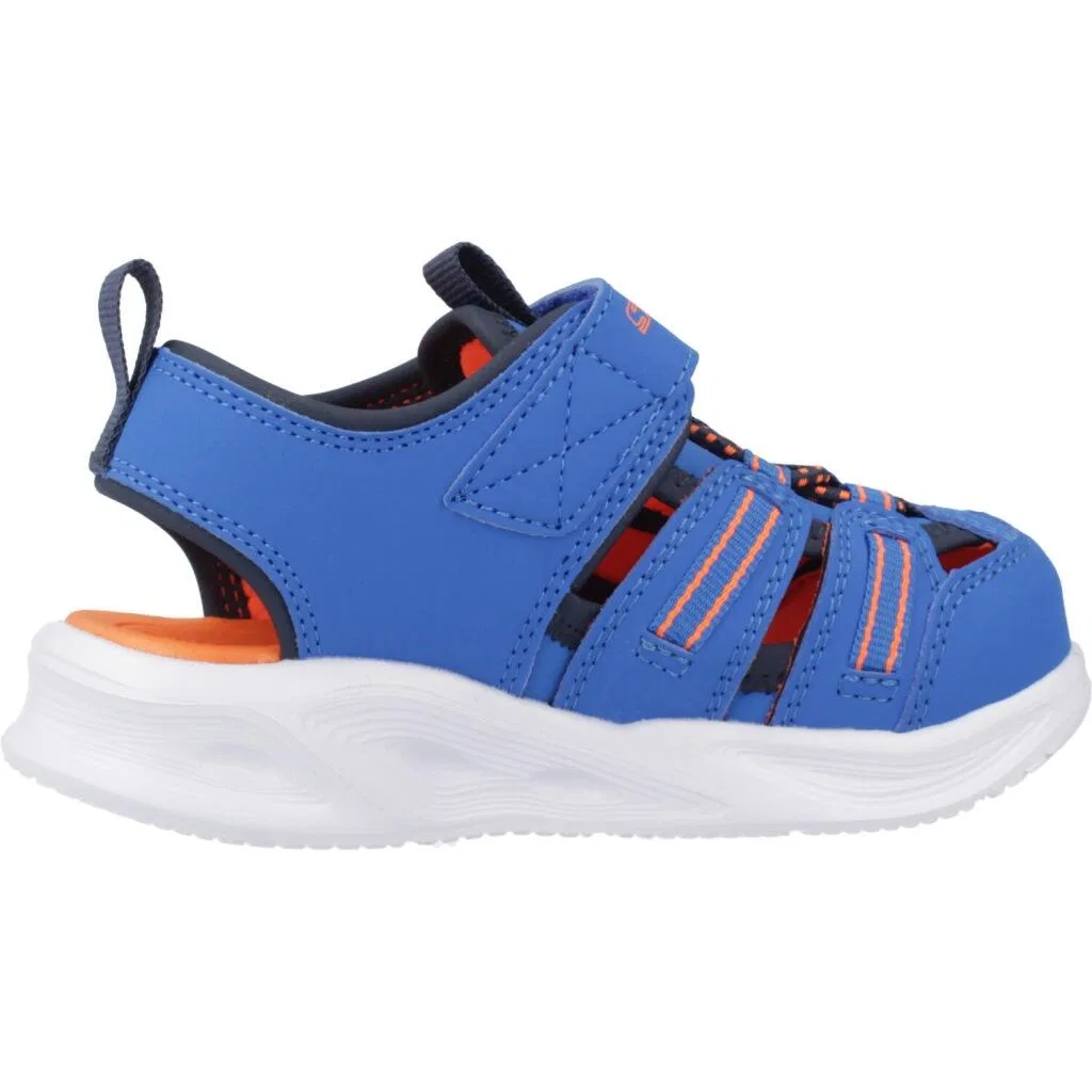 Детские сандалии с принтом Skechers Sola Glow Sandal-hyp, Blau — фото 4