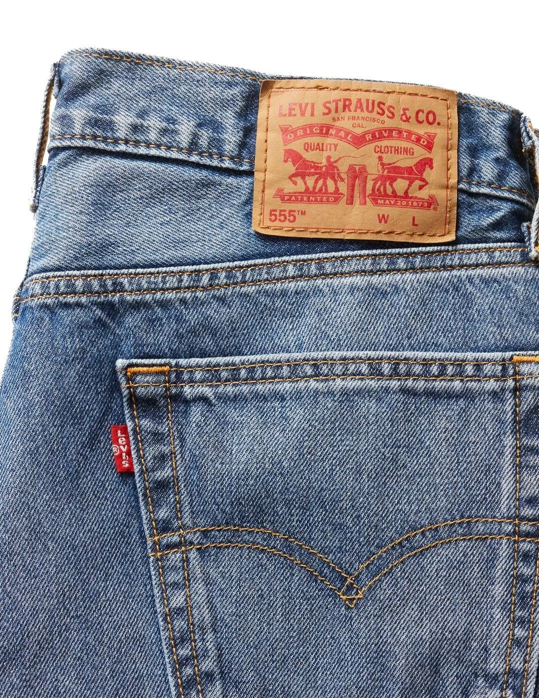 Мужские джинсы прямого кроя 555 '96 Relaxed Straight Levi's, Blau — фото 4