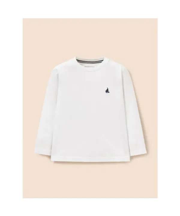 Футболка с длинным рукавом Supima хлопок, Beanpole Kids, айвори — фото 4