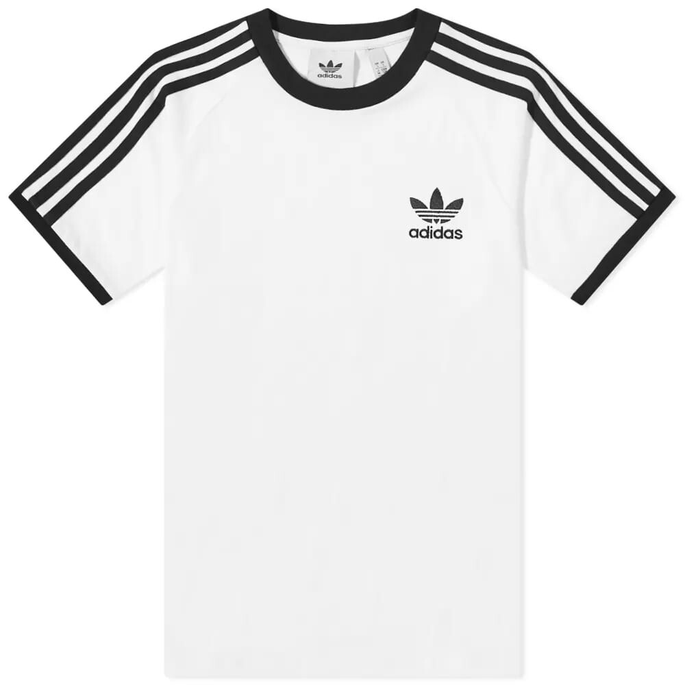 

Футболка Adidas 3 Stripe, белый/черный