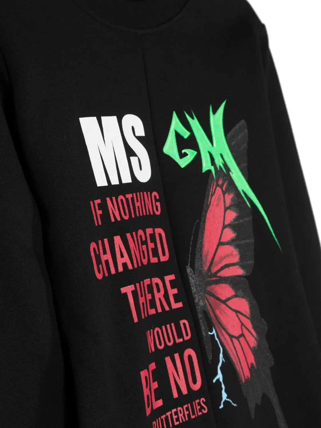 Платье с логотипом из хлопка MSGM, черный — фото 2