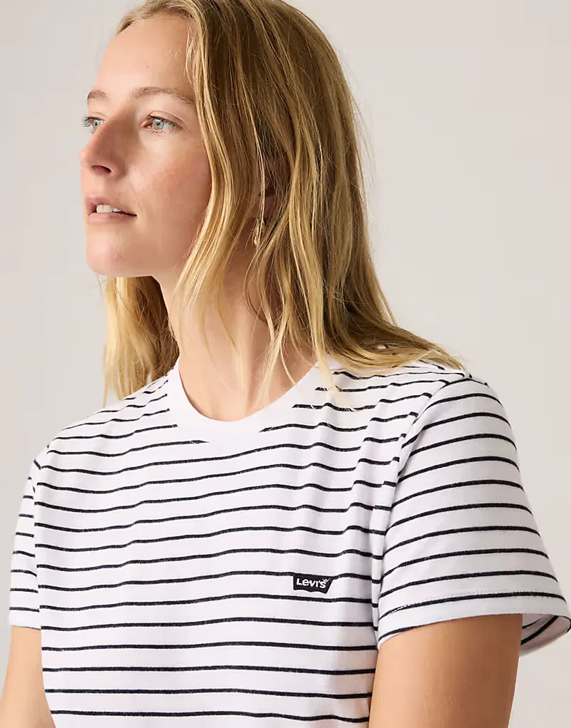 Футболка Levi's Favorite из хлопка в полоску, белая — фото 2