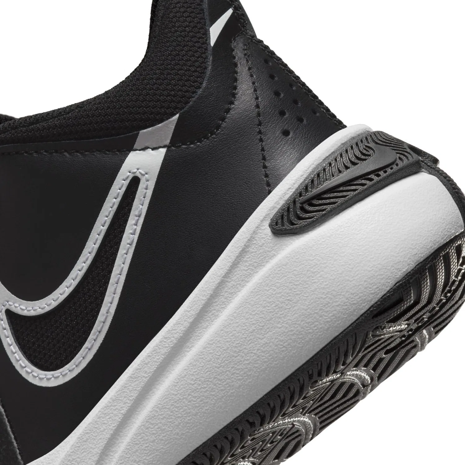 Детские кроссовки для мальчиков с закрытым носком Downshifter 12 NIKE, Black White — фото 2