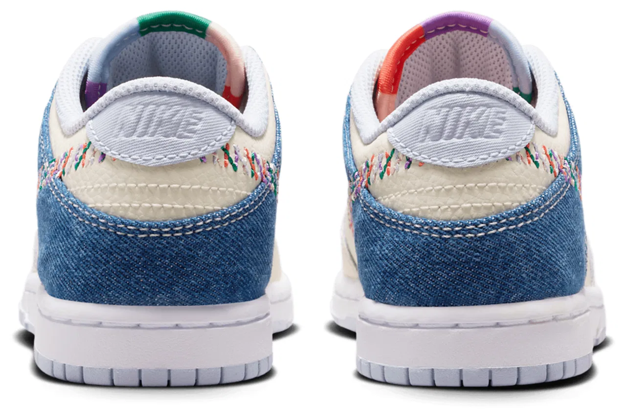 Кроссовки для мальчиков Dunk Low Nike, цвет Soft Pearl/Multicolor — фото 3