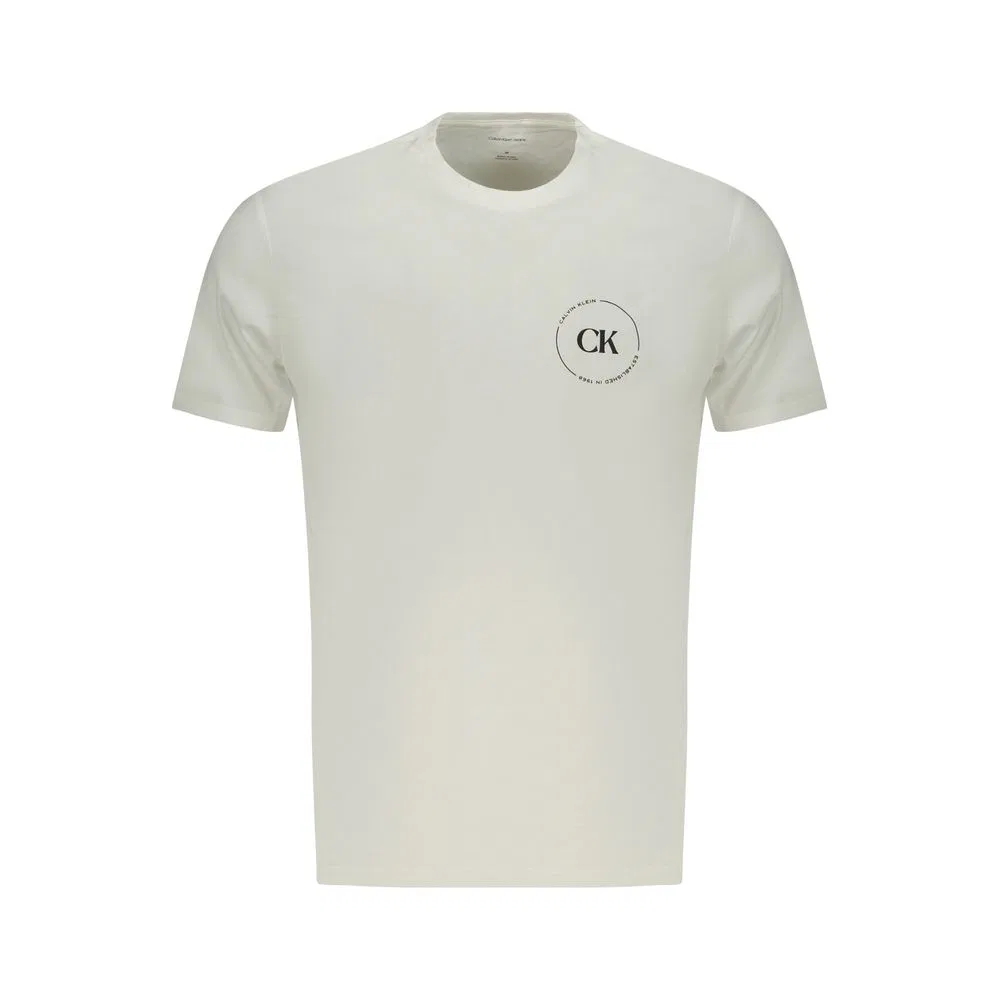 Мужская футболка хлопковая Bianco Cotton Calvin Klein, White