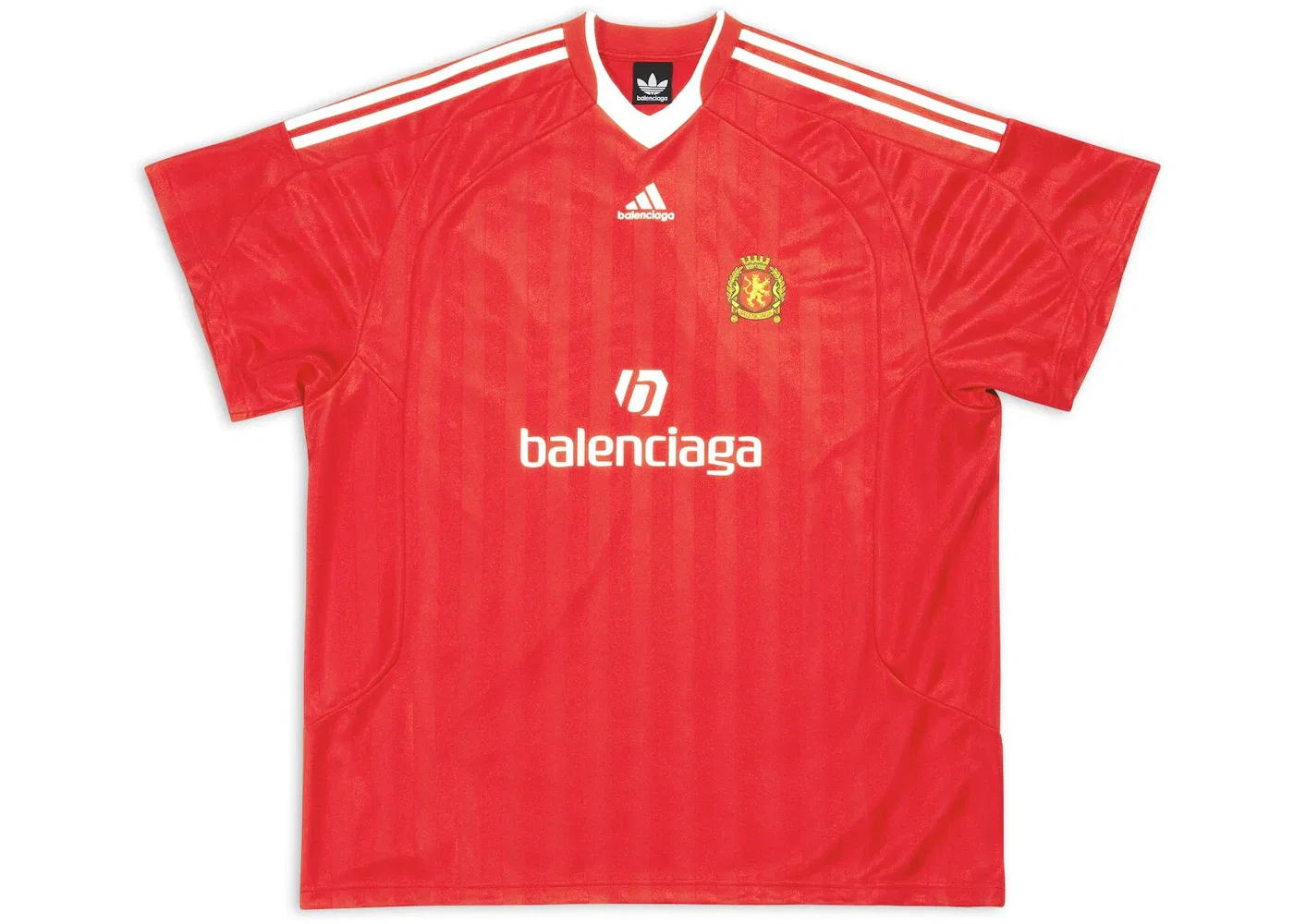 Футболка оверсайз с принтом Balenciaga x Adidas Soccer, Red