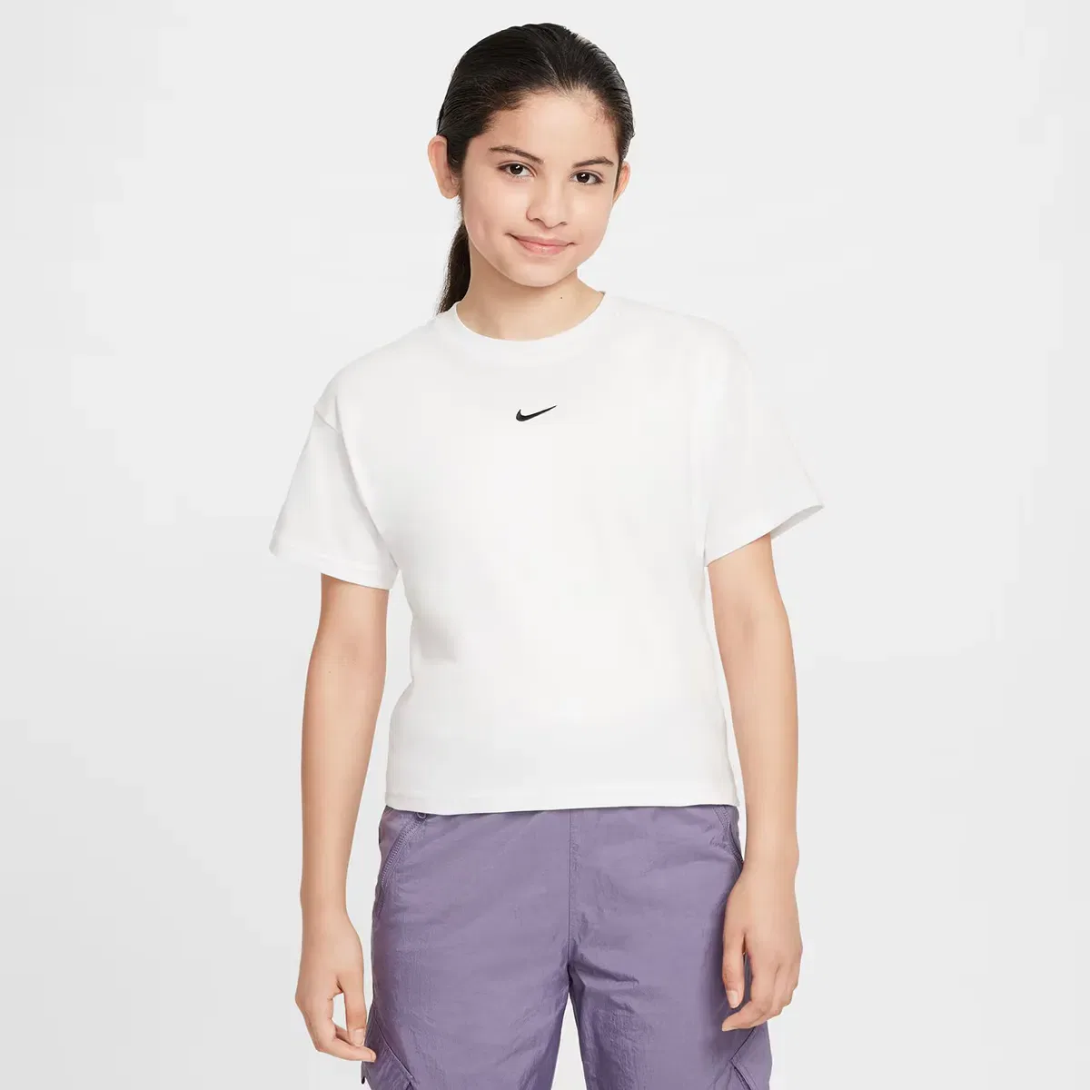 Детская футболка для девочек хлопковая Essential Lbr Nike, Blanco