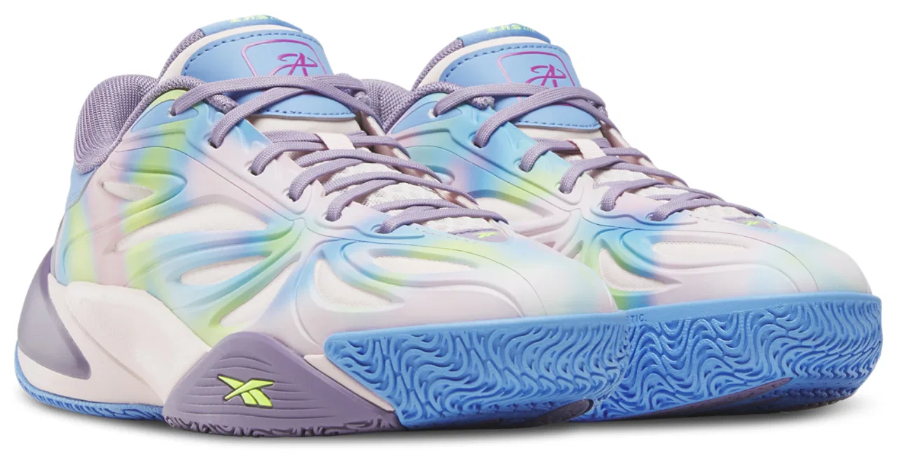 Детские кроссовки Angel Reese 1 Reebok, зеленый/фиолетовый — фото 2
