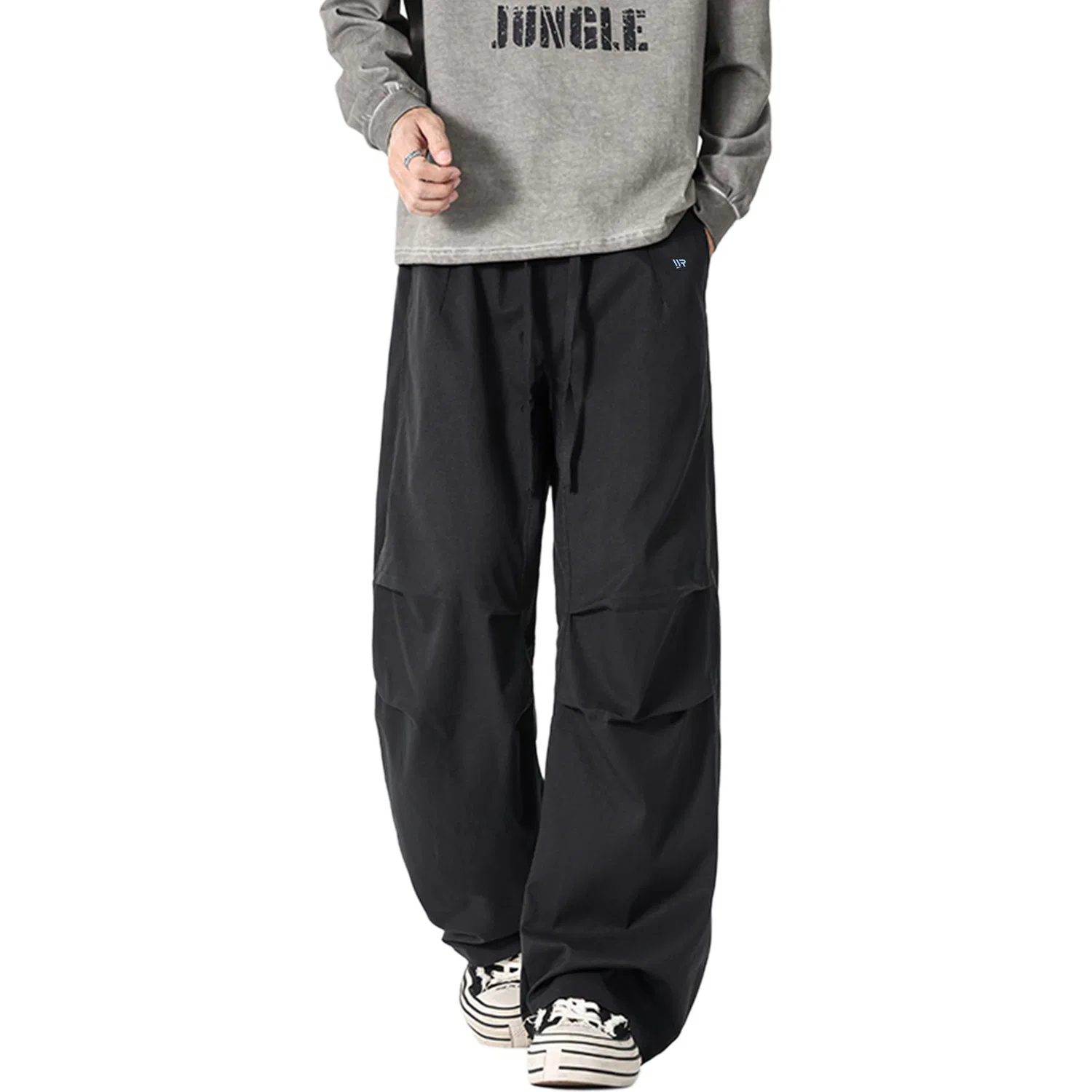Детские повседневные брюки тонкие с изогнутым кроем, Casual Pants, Black WARRIOR — фото 3