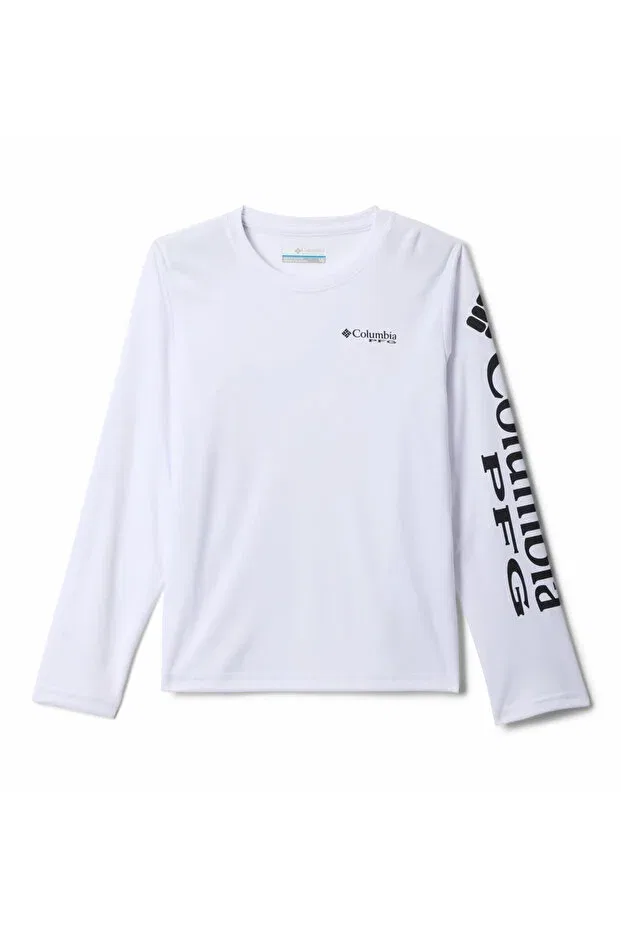 Детская футболка для девочек с длинным рукавом Technical Long Sleeve T-Shirt Columbia, White