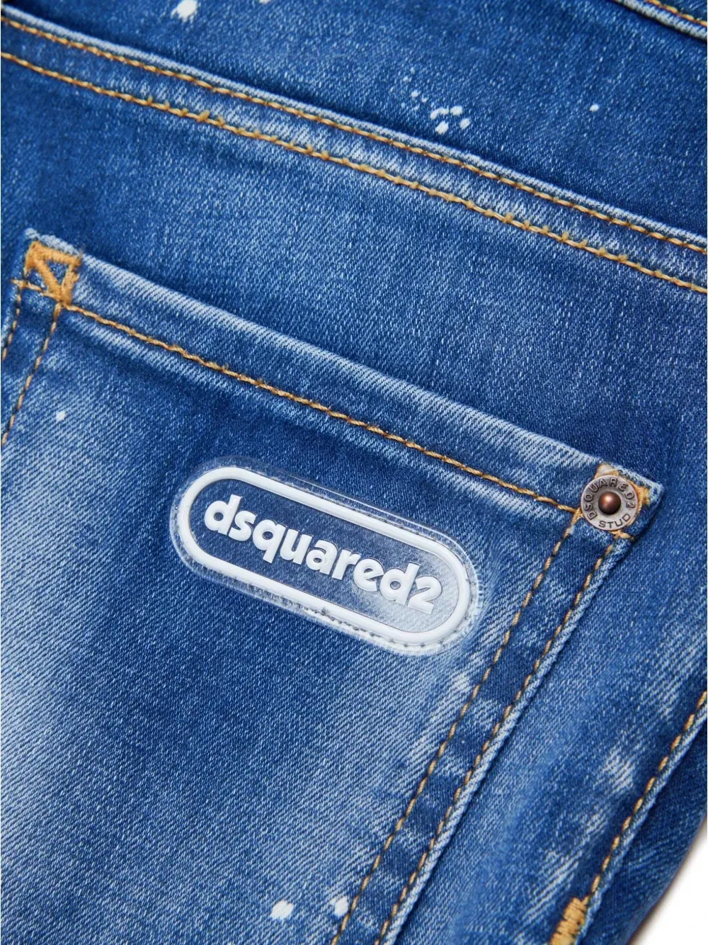 Джинсы Skater прямого кроя Dsquared2 Kids, синий — фото 4