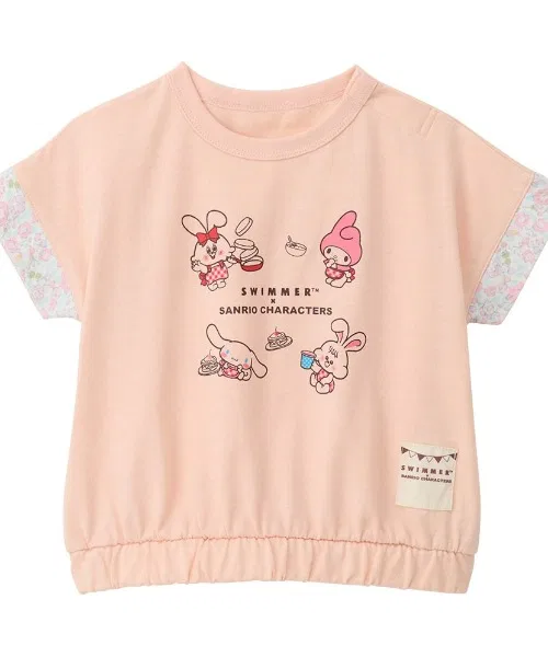 Детская футболка с принтом SWIMMER×Sanrio, Pink