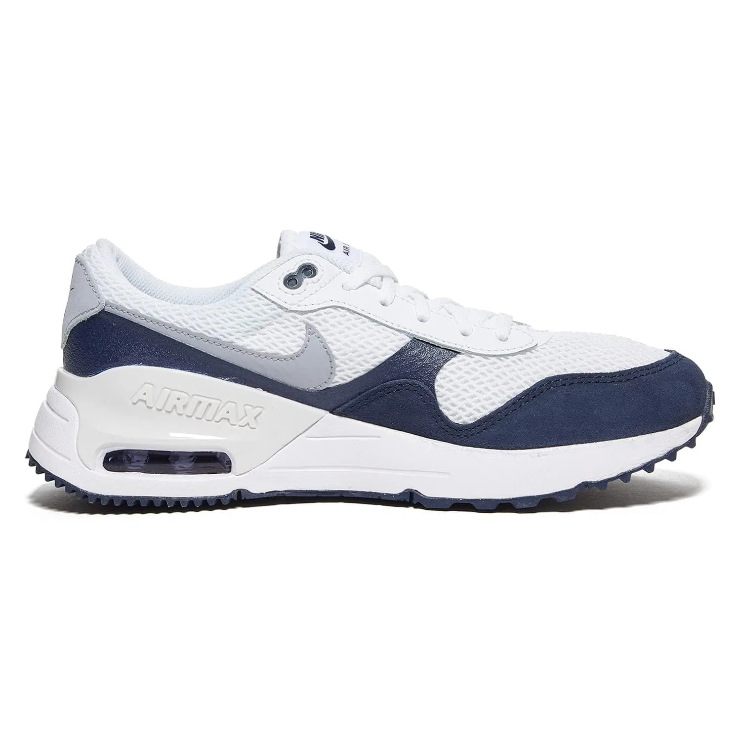 Детские кроссовки для мальчиков Air Max Systm NIKE, White Grey Obsidian Wolf — фото 2