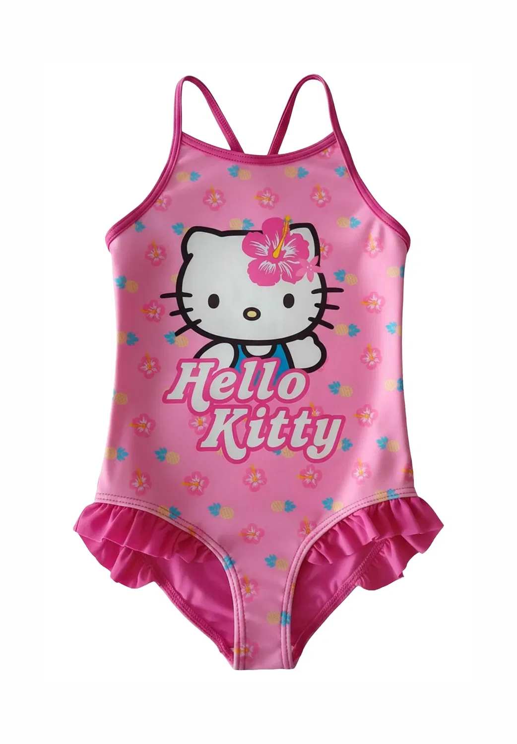 Badeanzug mit rüschen schwimmanzug einteiler - купальник Hello Kitty, Rosa