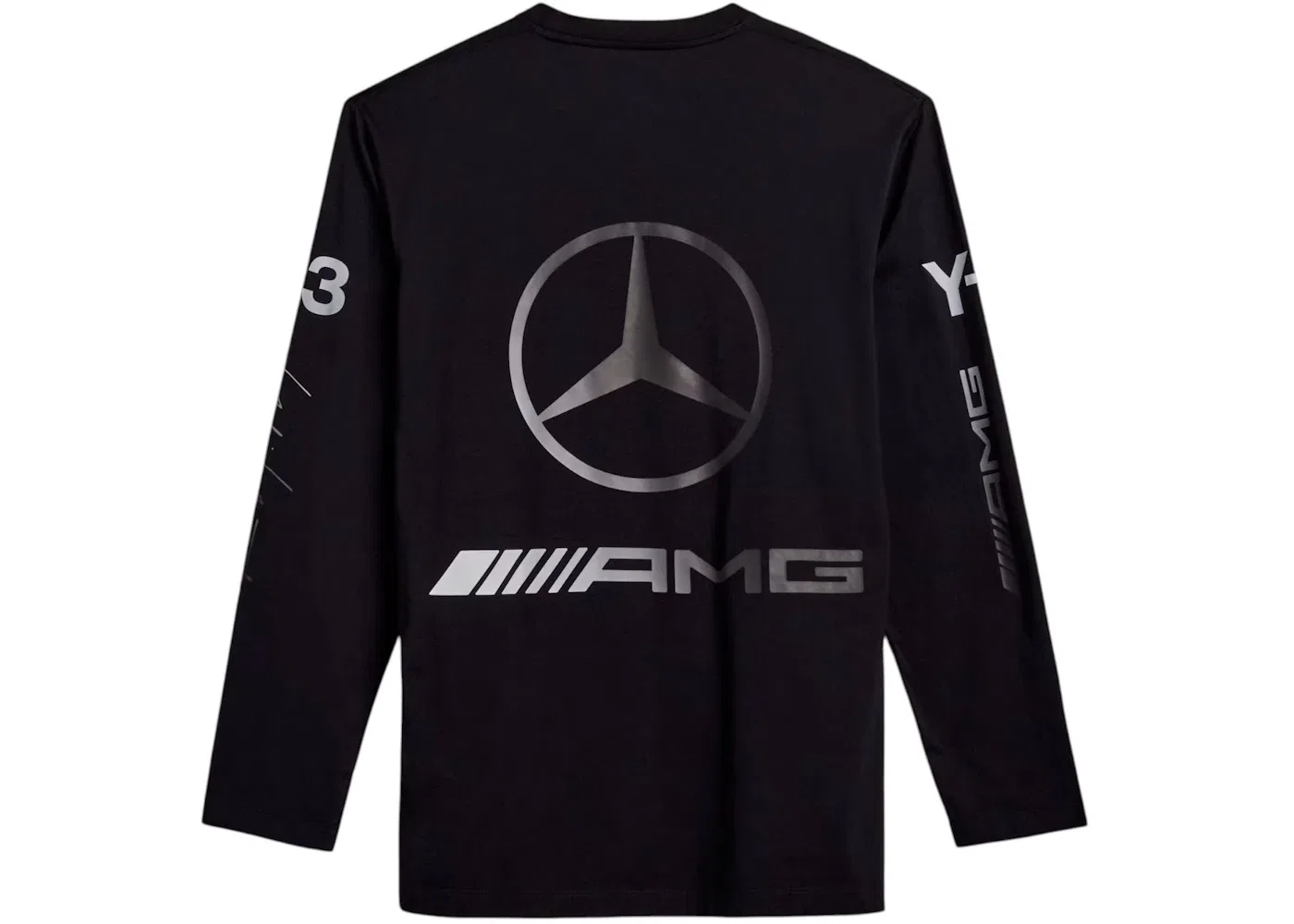 Мужская футболка с длинным рукавом Adidas x Y-3 Mercedes Amg Petronas Formula 1 Team Chaos Logo Longsleeve, Black — фото 2