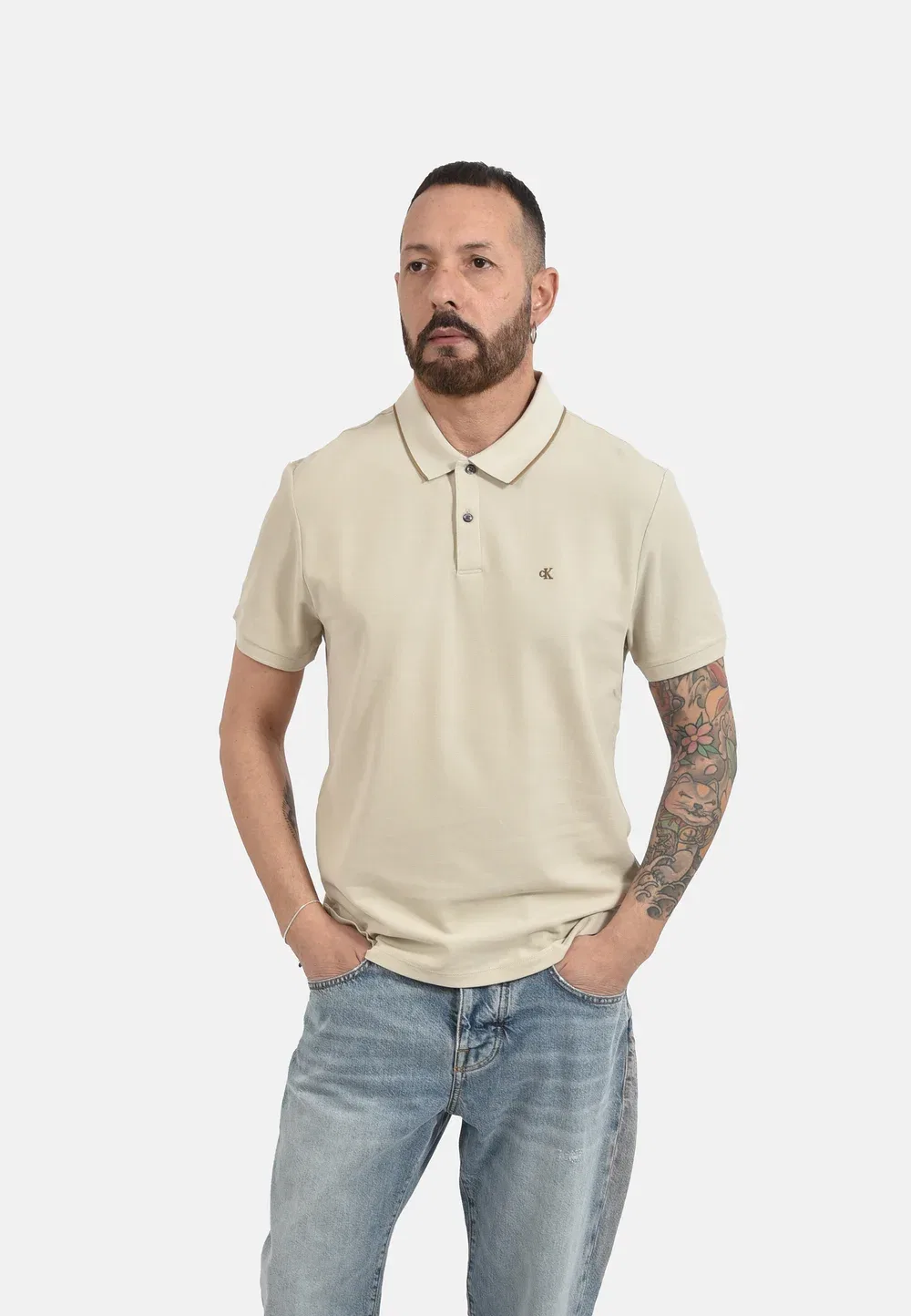 Lv04Lc239G - рубашка поло Calvin Klein, Beige