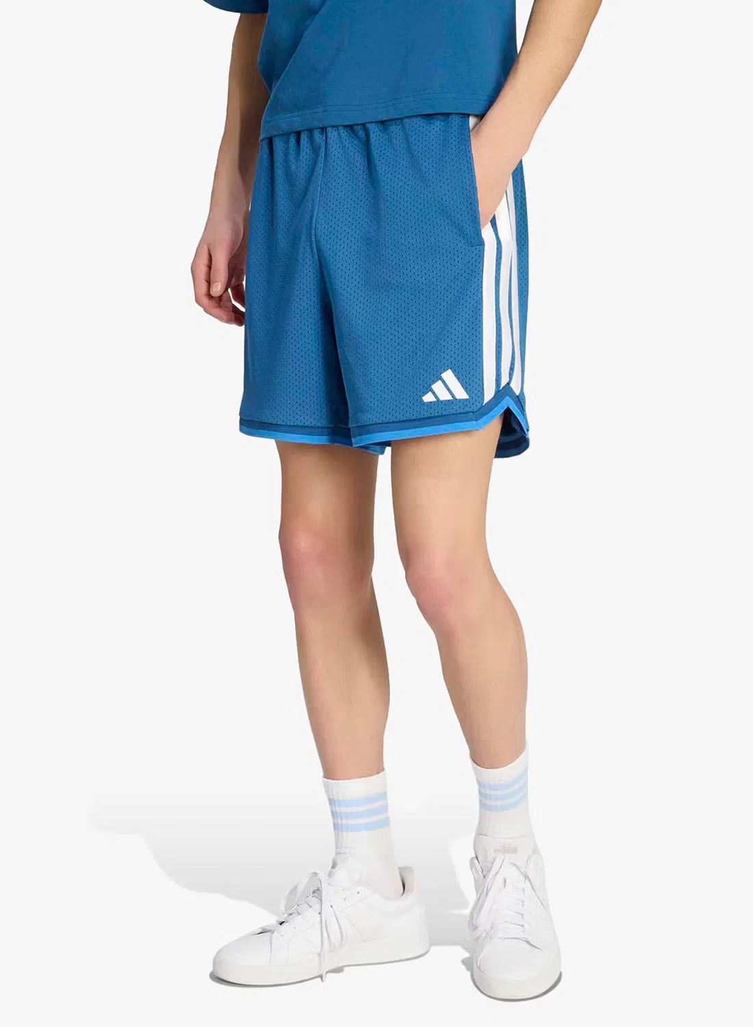 Шорты спортивные сетчатые Adidas, синий