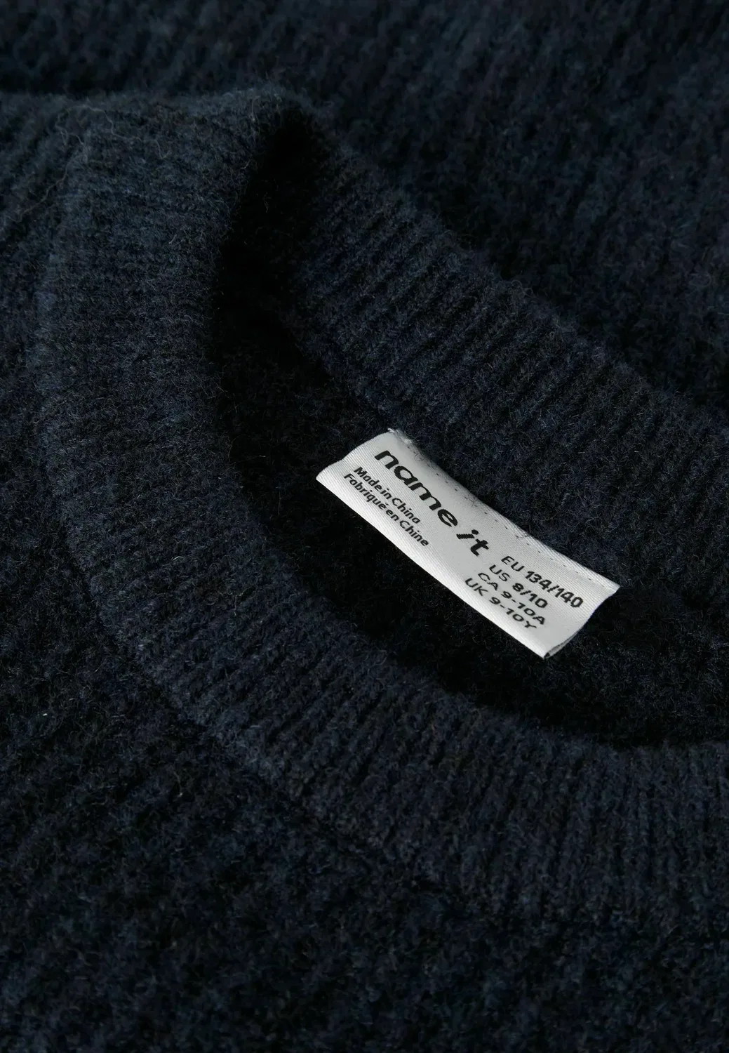Nkfholly ls boxy short knit noos - jumper Name It, Dark Sapphire — фото 3