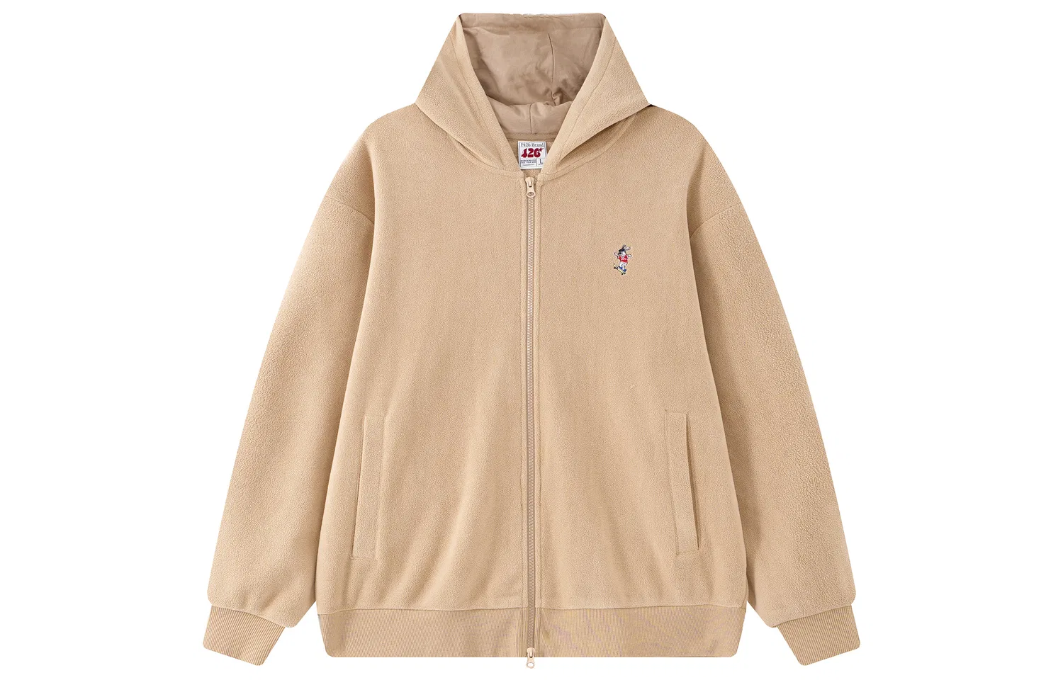 Детский худи с капюшоном, средней посадки, Khaki, F426
