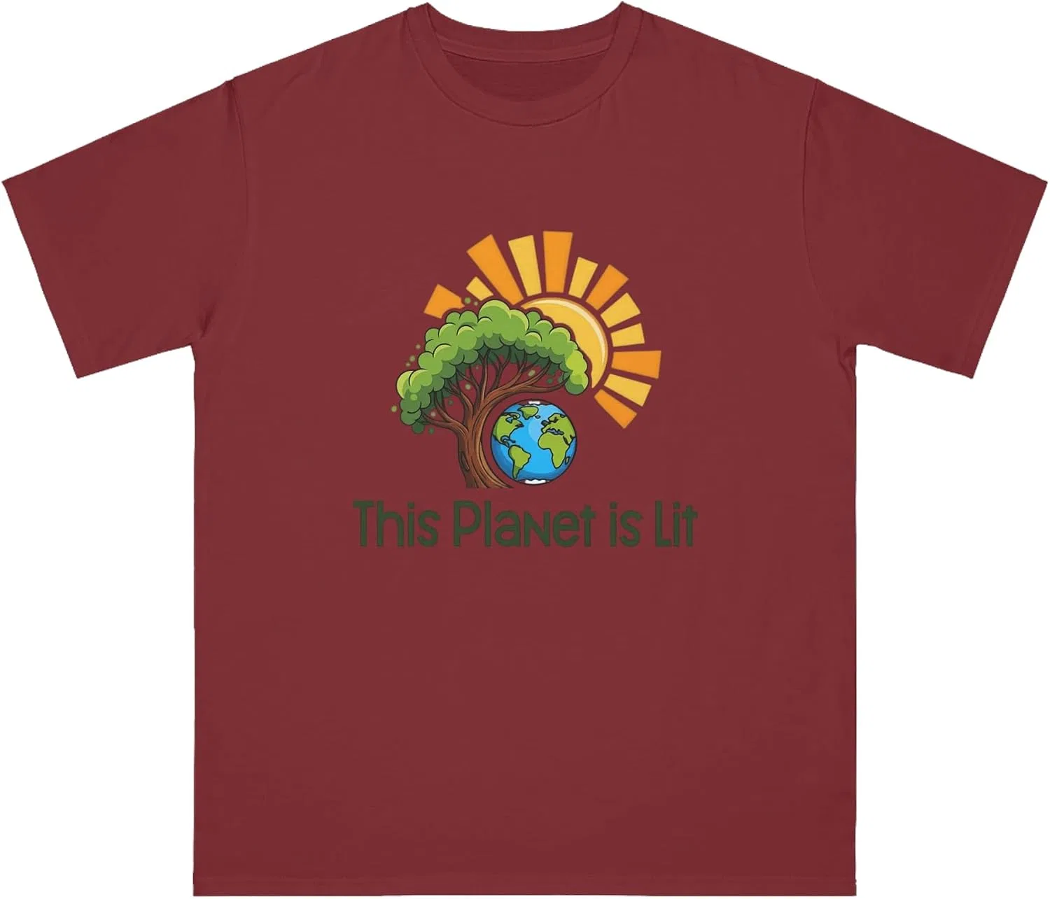 Футболка с эко-дизайном This Planet is Lit, Manzanita