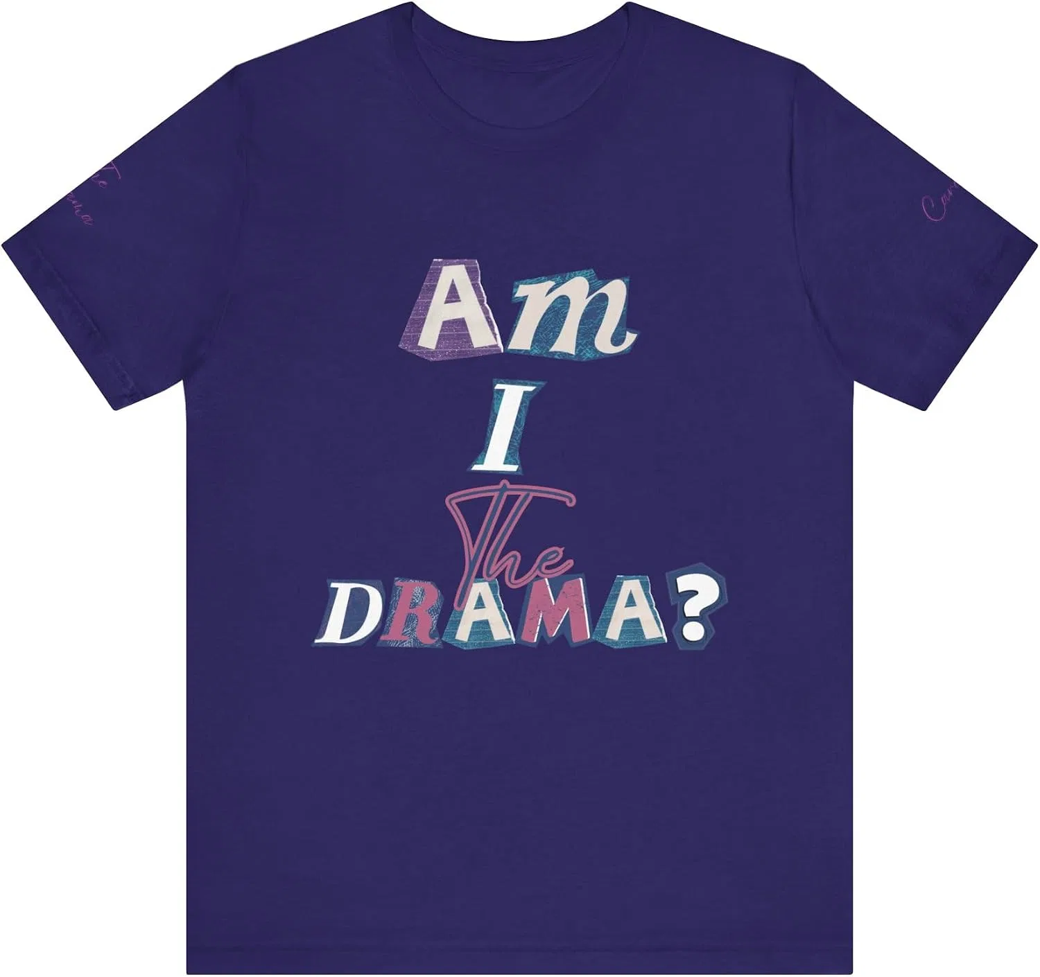 Женская футболка с принтом Letter Print Bella+canvas, Team Navy