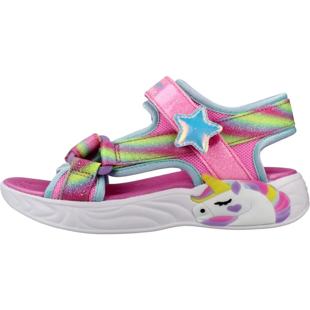 Детские сандалии с принтом Unicorn Dreams Skechers, Rosa — фото 2