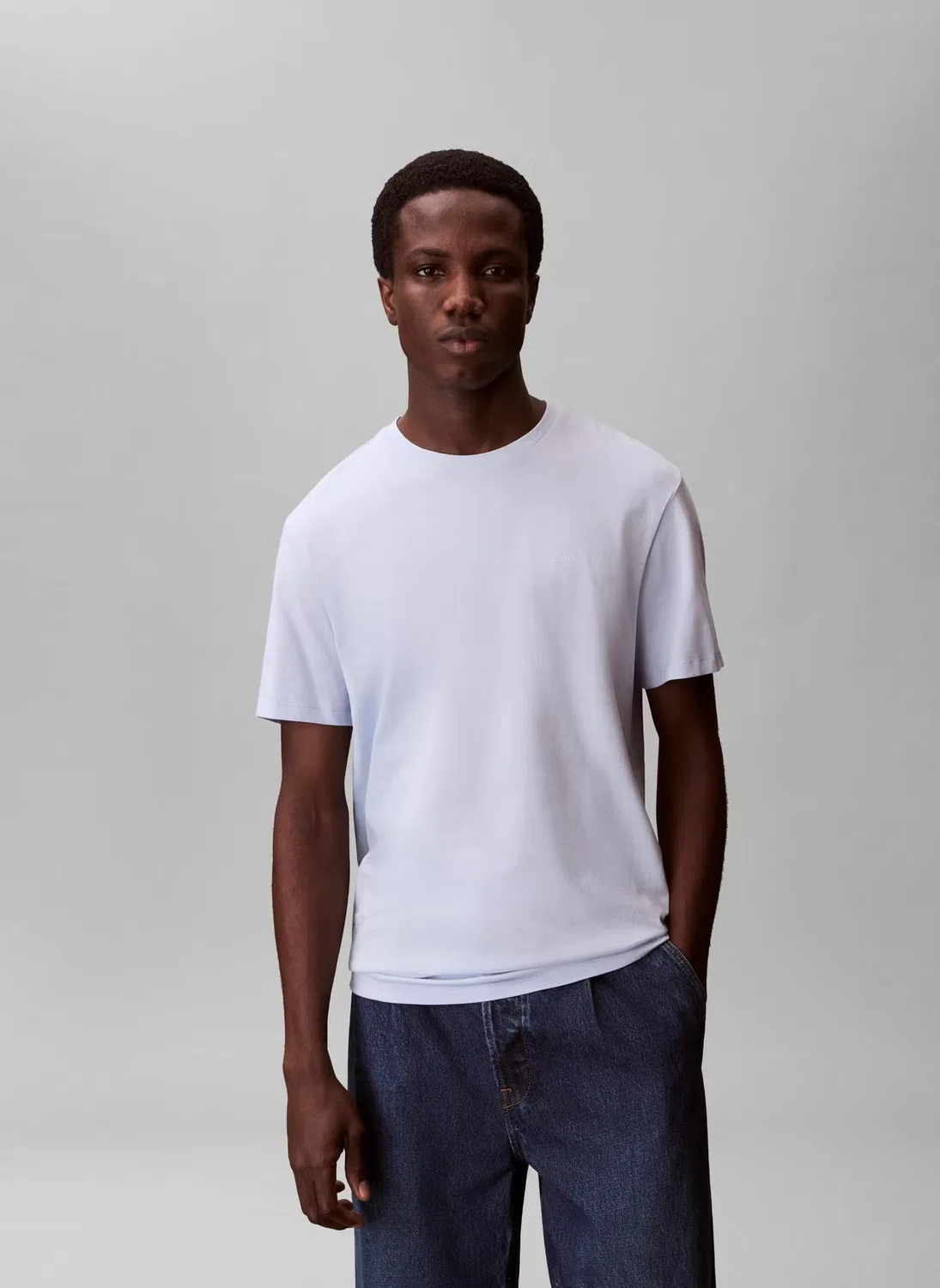 Футболка с круглым выворотом Logo crew neck Calvin Klein, синий