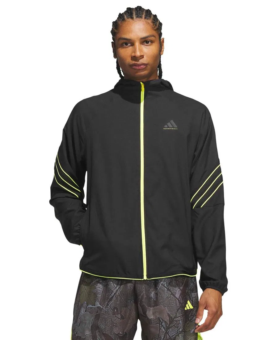 Куртка Crazy Lite с капюшоном adidas, Black Solar Lemon