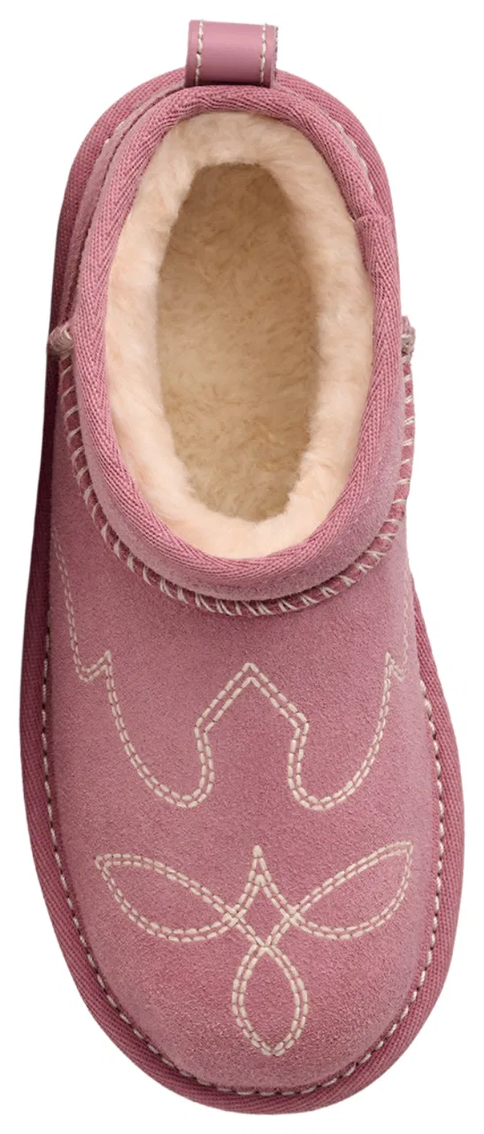 Детские ботинки для девочек с западной вышивкой Ultra Mini Western UGG, Dusty Orchid/White — фото 4