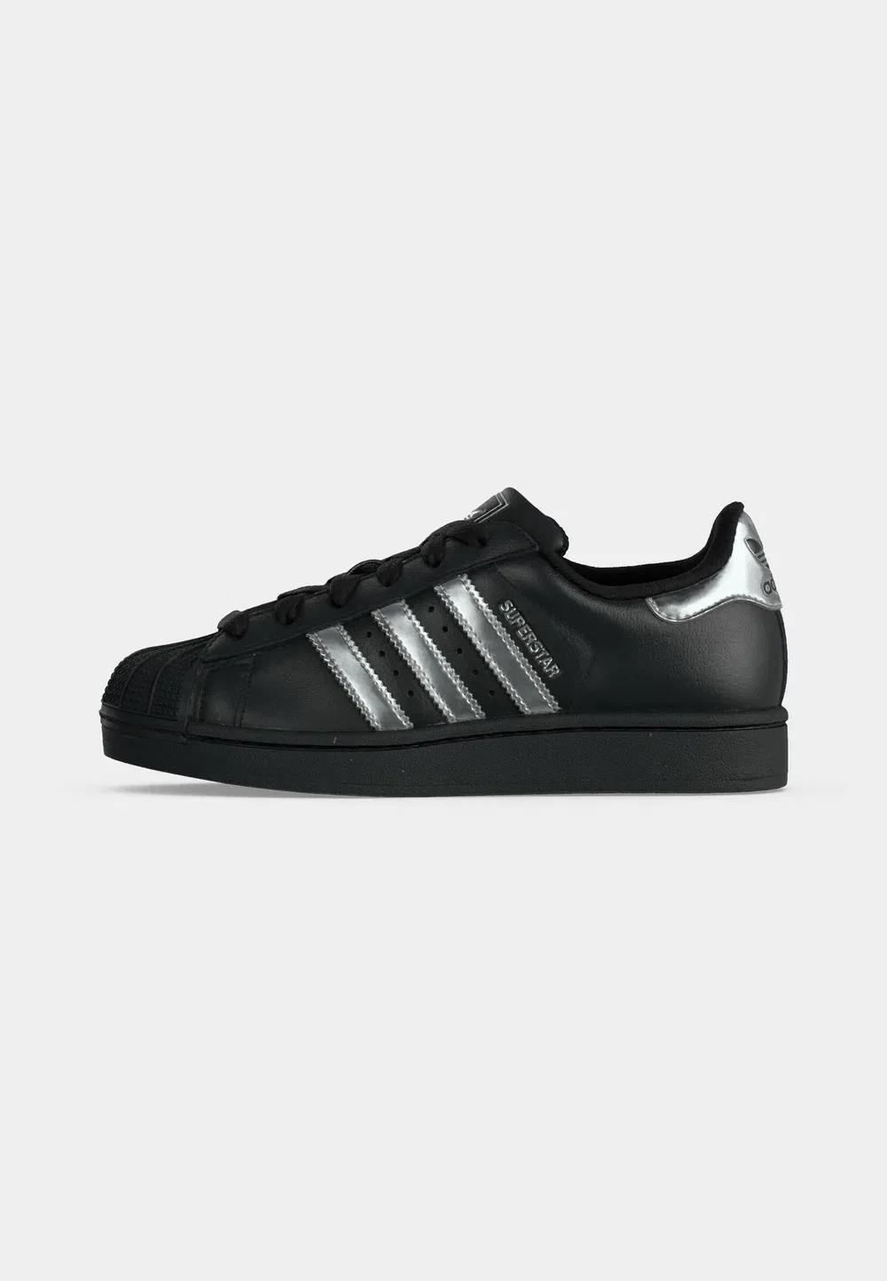 Кроссовки Superstar ii унисекс Adidas Originals, Core Black/Silver-Coloured Metallic/Off White — фото 2