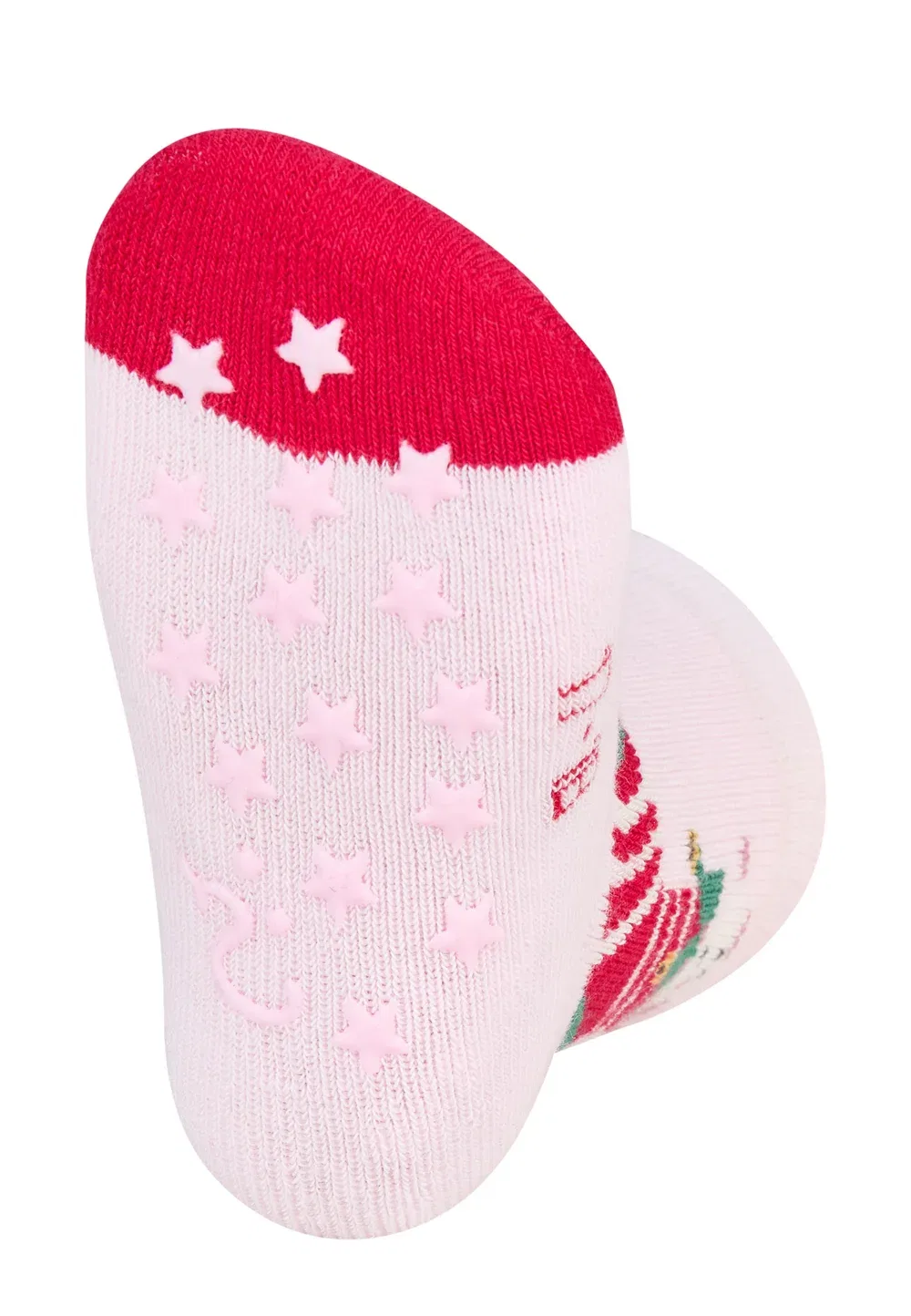 Abs krabbelsocken 2er Pack nikoluasstrumpf und tannenbaum - носки-кроссовки Sterntaler, Rosa — фото 4