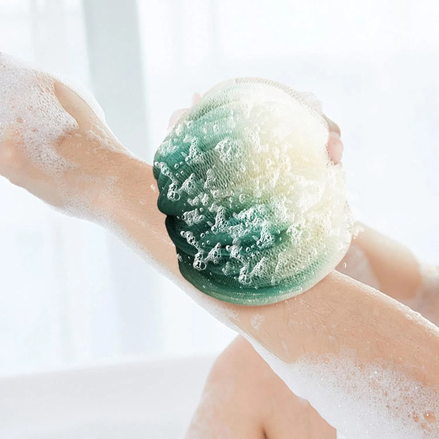 Мочалка для тела Body Wash Loofah, Generisch, 1 шт, 14x14x14 см, Green — фото 2