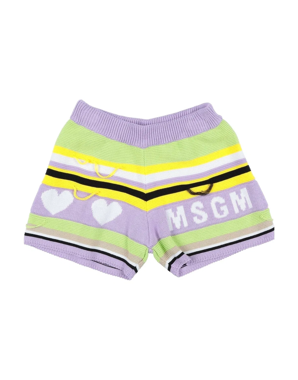 Детские шортыы для девочек с принтом Msgm, сиреневый
