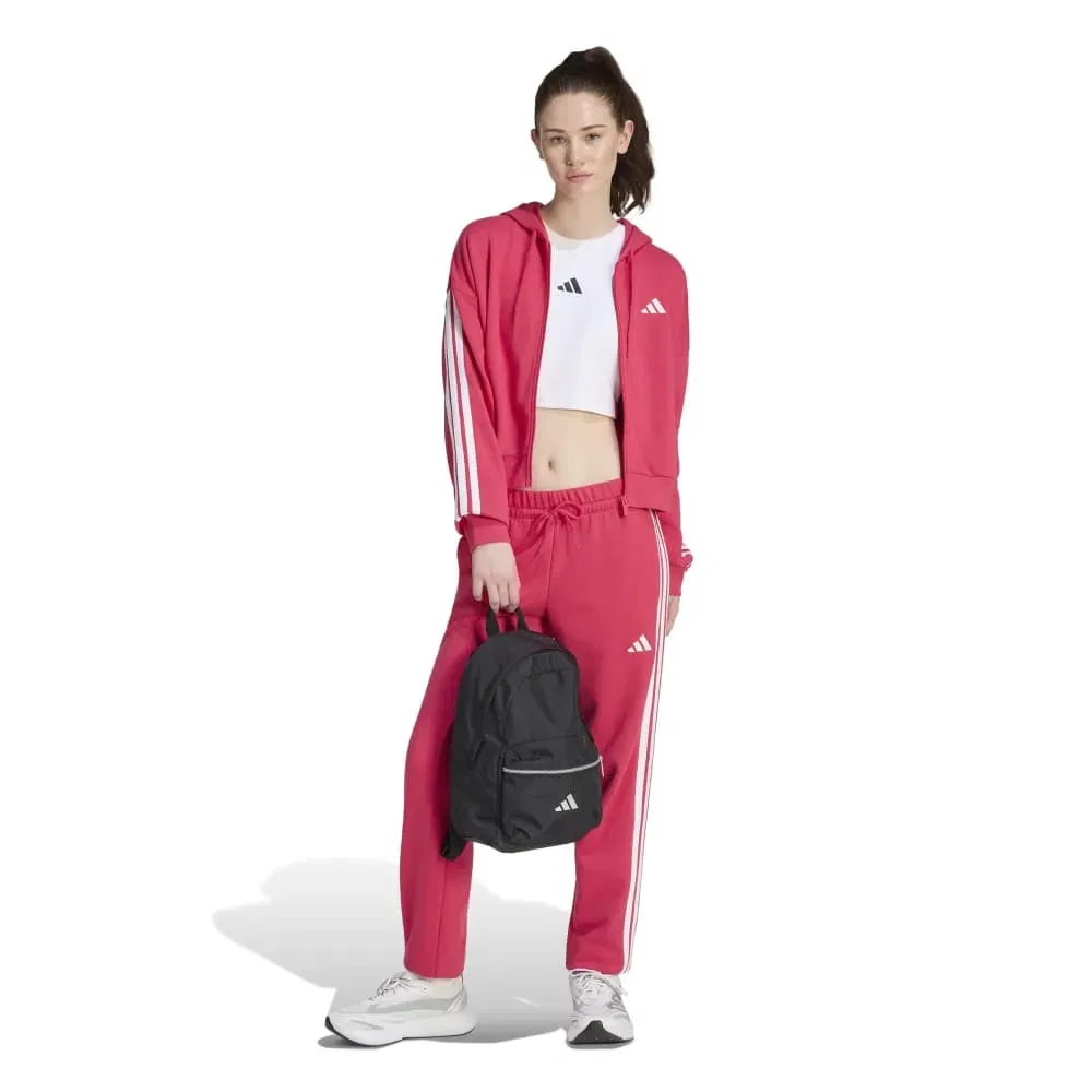 Худи на молнии Adidas Essentials 3 Stripes French Terry, розовый — фото 3