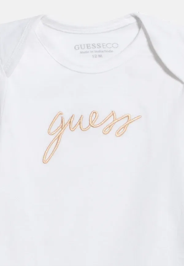 Комплект для девочки из куртки и шорт Guess, коричневый/песочный — фото 4