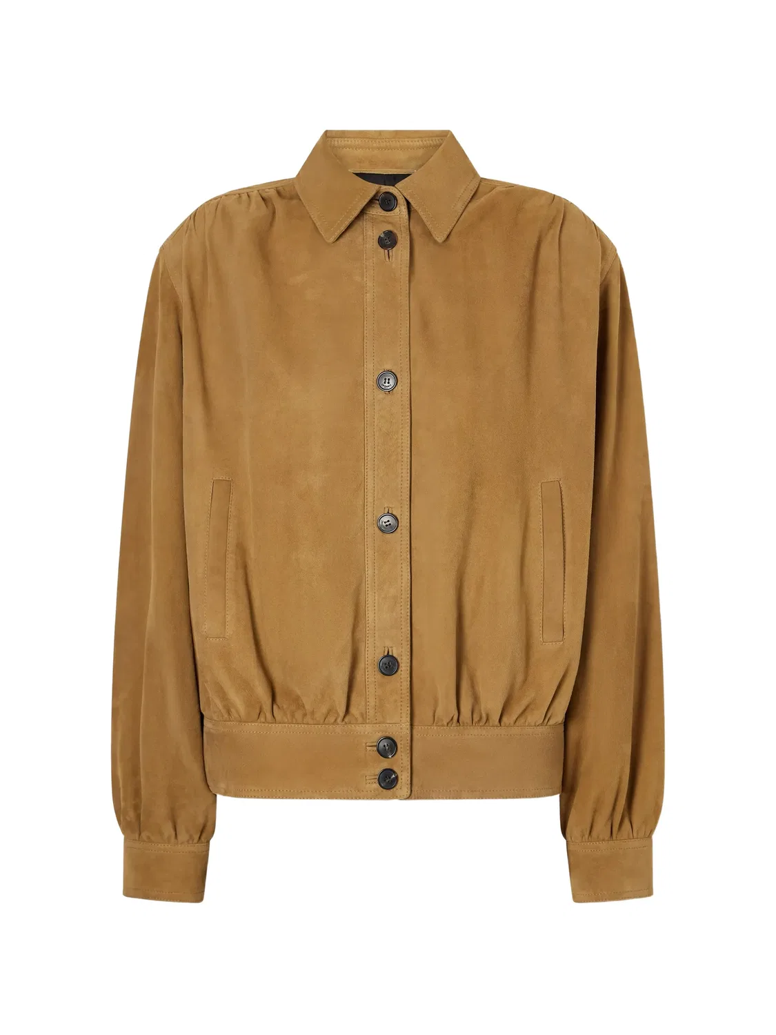 Замшевая куртка Saint Laurent, нейтральные цвета