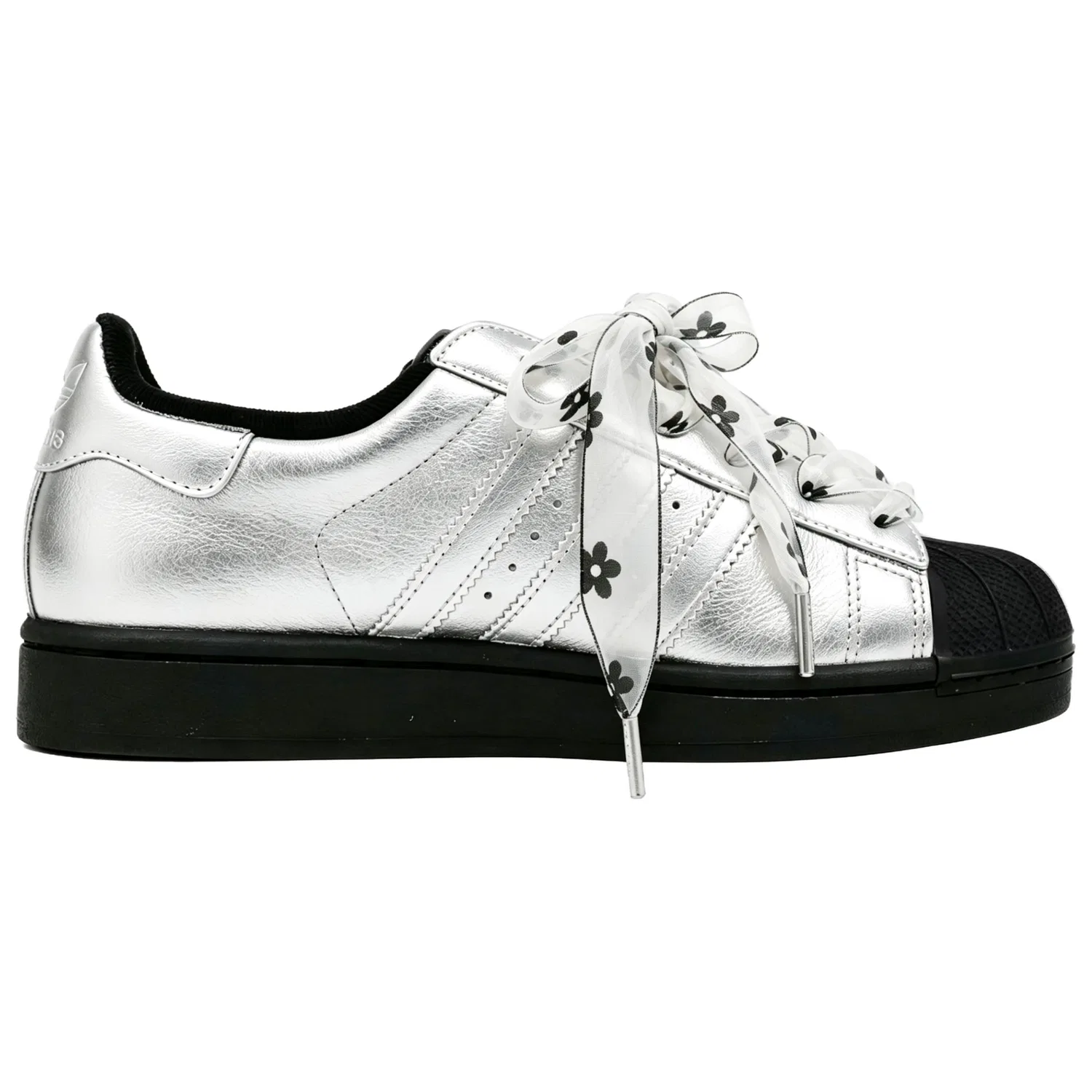 Детские кроссовки-скейтборд на низком подъеме Adidas Originals Superstar 2, Silver Black — фото 4