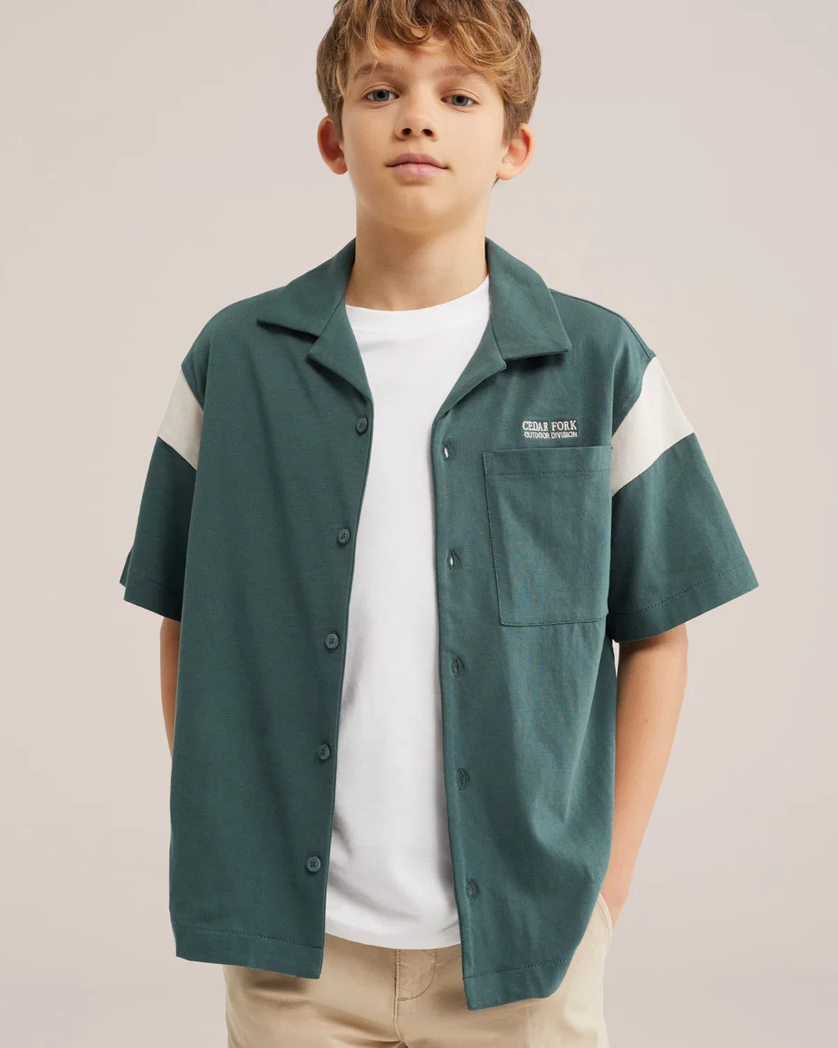 Рубашка на пуговицах стандартного кроя We Fashion, Petrol — фото 3