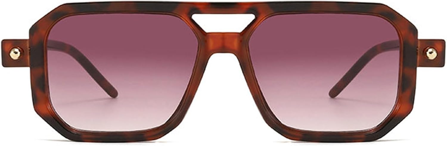 

Солнцезащитные очки Willochra Vintage Double Bridge Squar Flat Pilot Sunglasses для женщин и мужчин, классическая ретро-оправа в стиле 70-х, стильные, с защитой от УФ-излучения UV400, C12