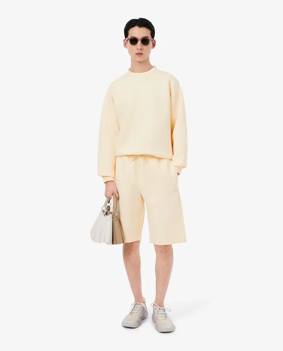 Мужская свитшот свободного кроя с принтом Lacoste, Beige — фото 4