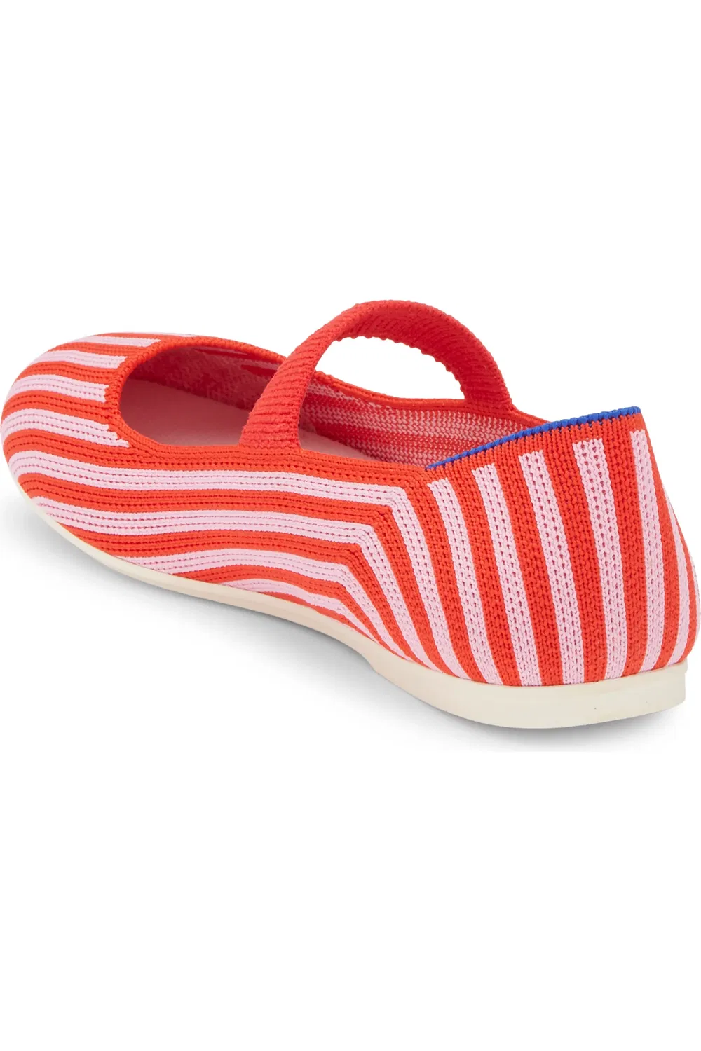 Туфли детские мэри-джейн с эластичным ремешком Rothy's, Cherry Stripe — фото 2