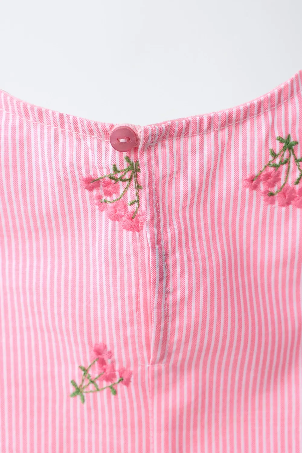 Полосатый топ с цветочной вышивкой ZARA, Pink — фото 4