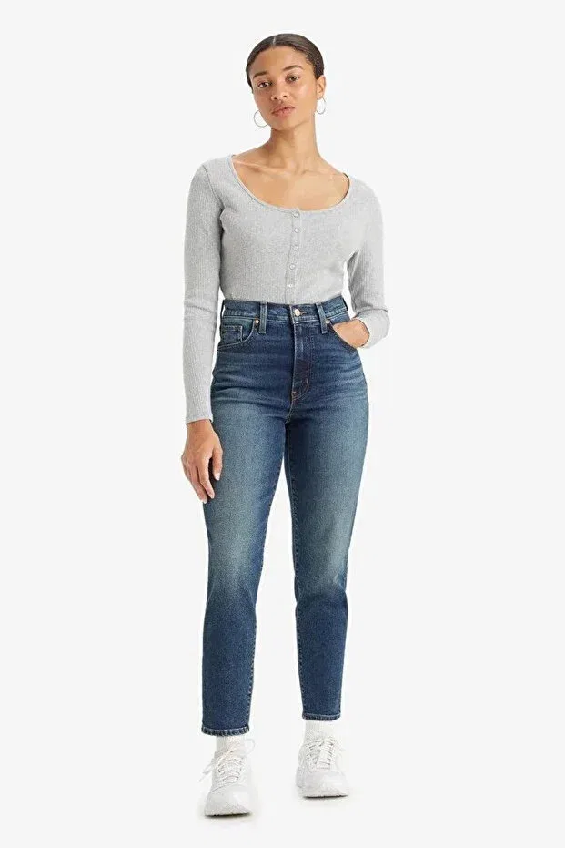 Женские джинсы с высокой талией Mom Levi'S, Dark Blue
