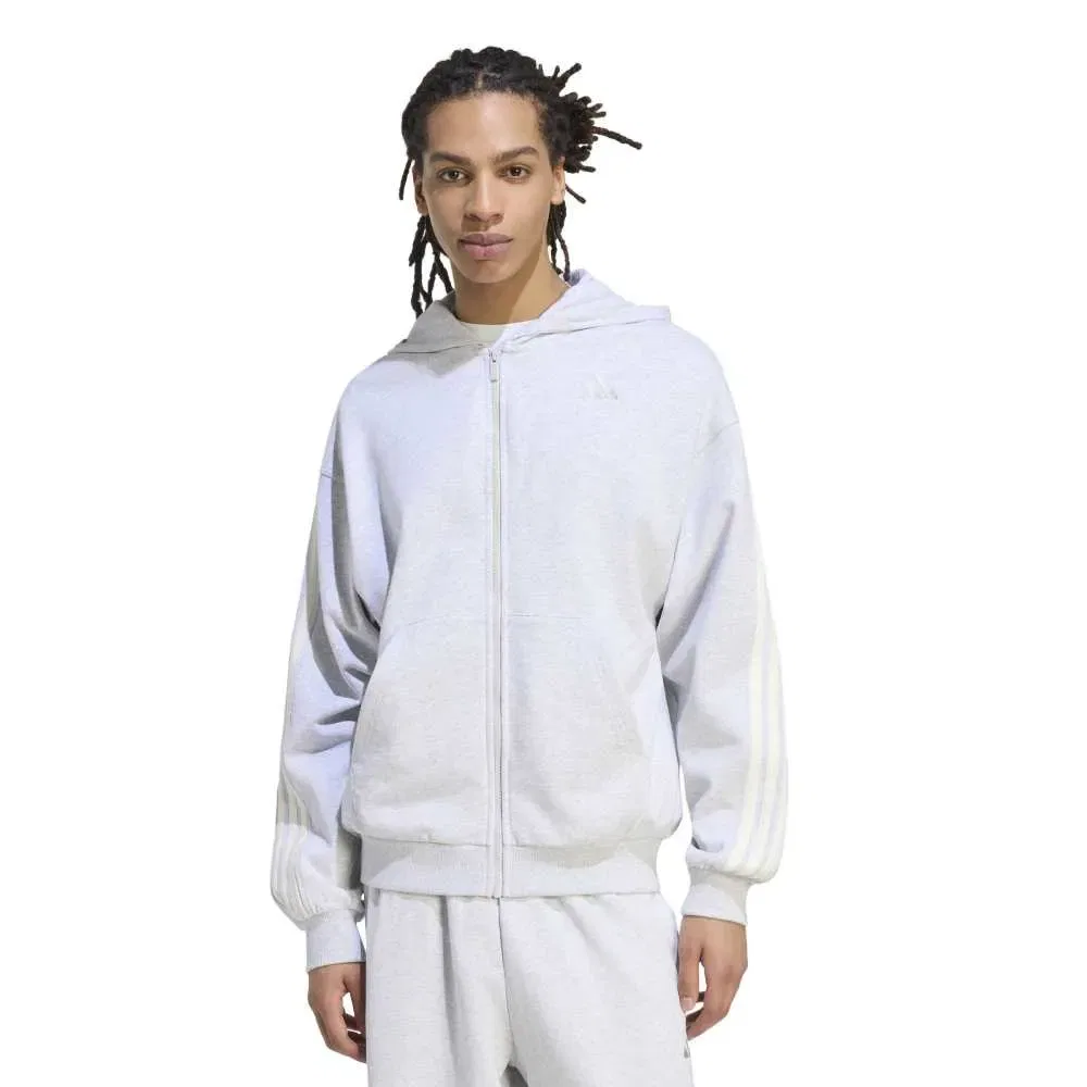Худи на молнии Adidas Kit 3 Stripes, белый