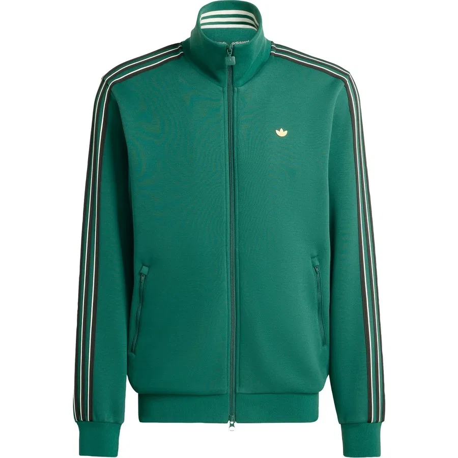 Мужская олимпийка с длинным рукавом Classic Tipped Stripes Track Top adidas, Зеленый — фото 3