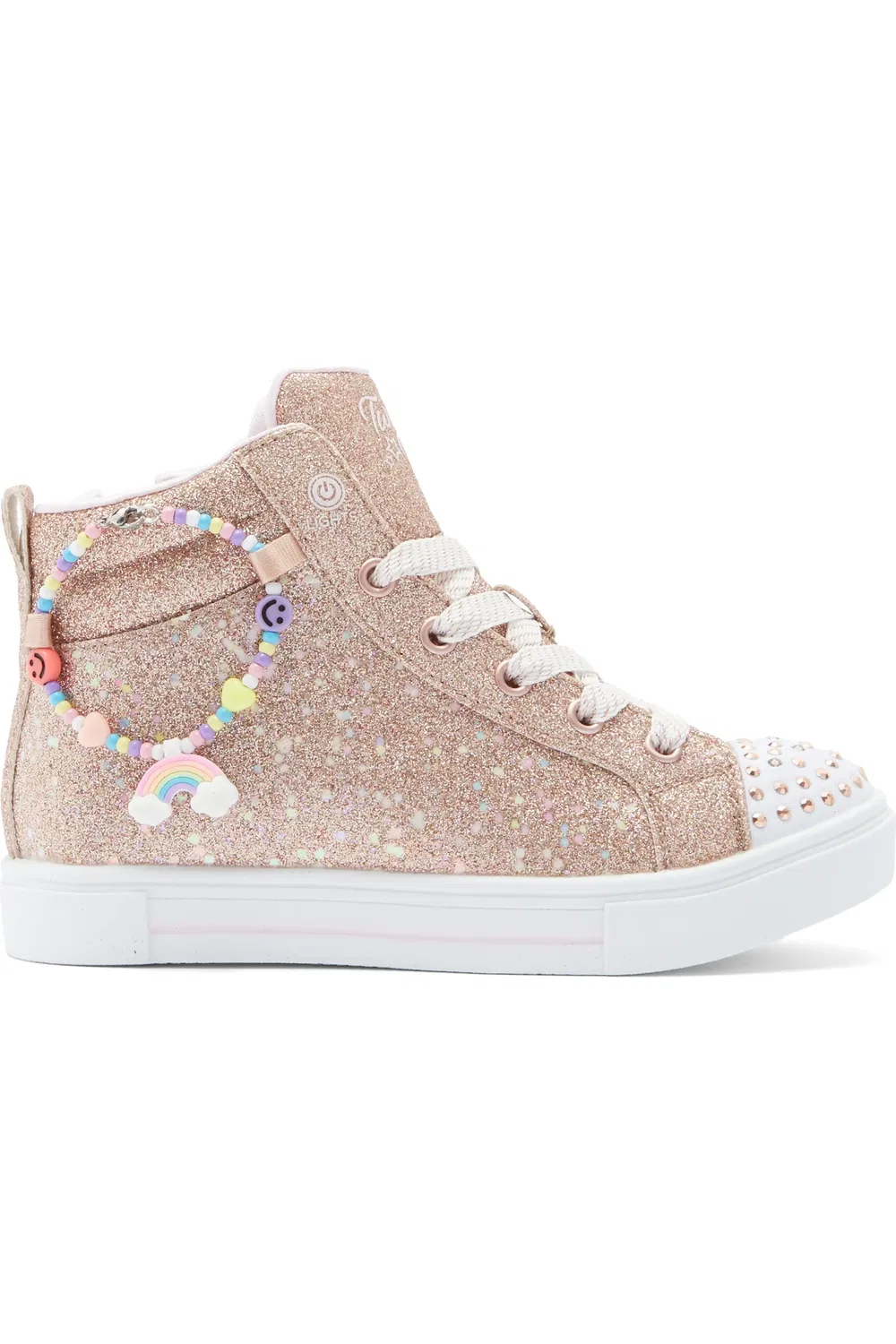 Кроссовки детские с подсветкой Twinkle Sparks SKECHERS, Rose Gold — фото 3