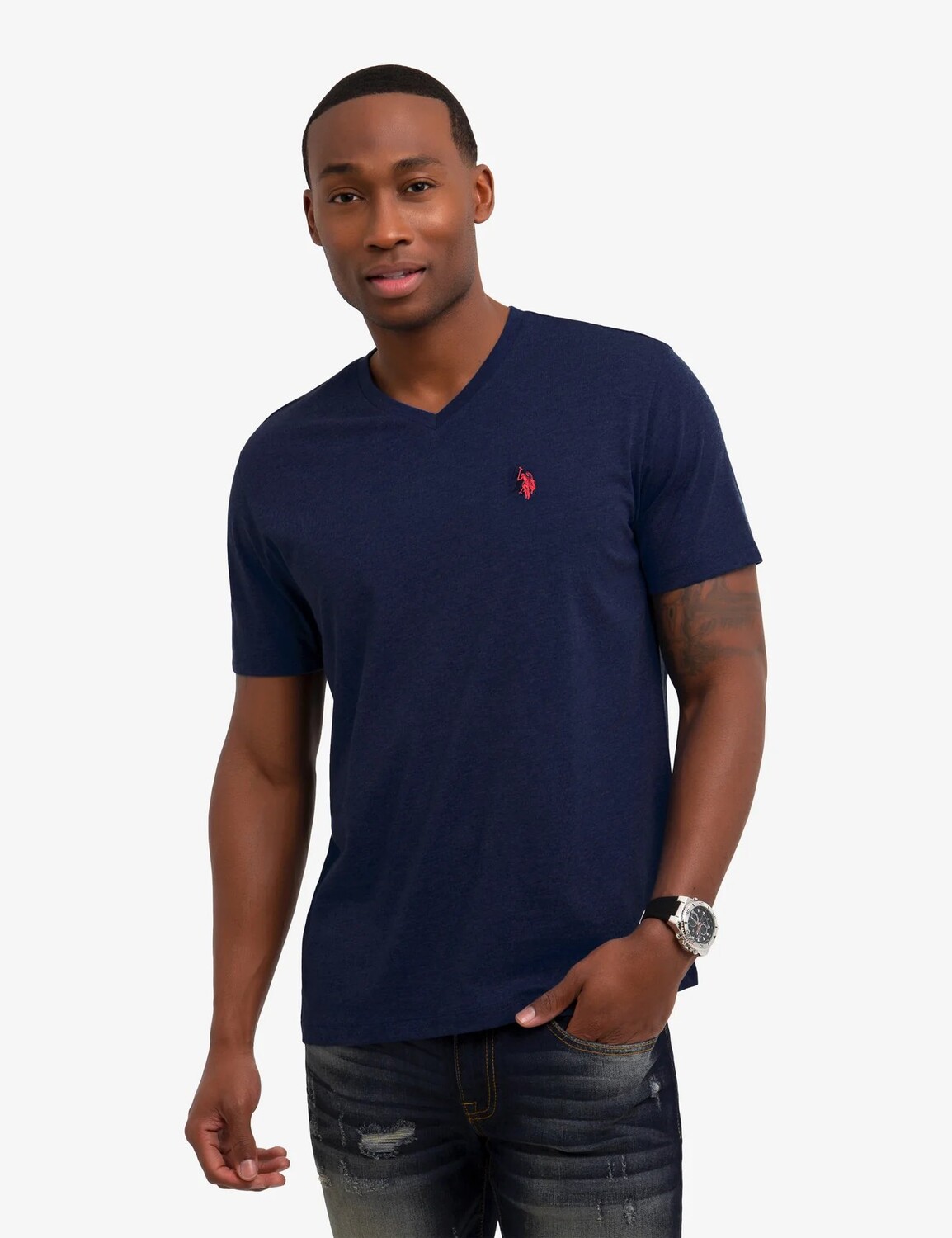 

Футболка U.S. Polo Assn.Solid V-neck, синий