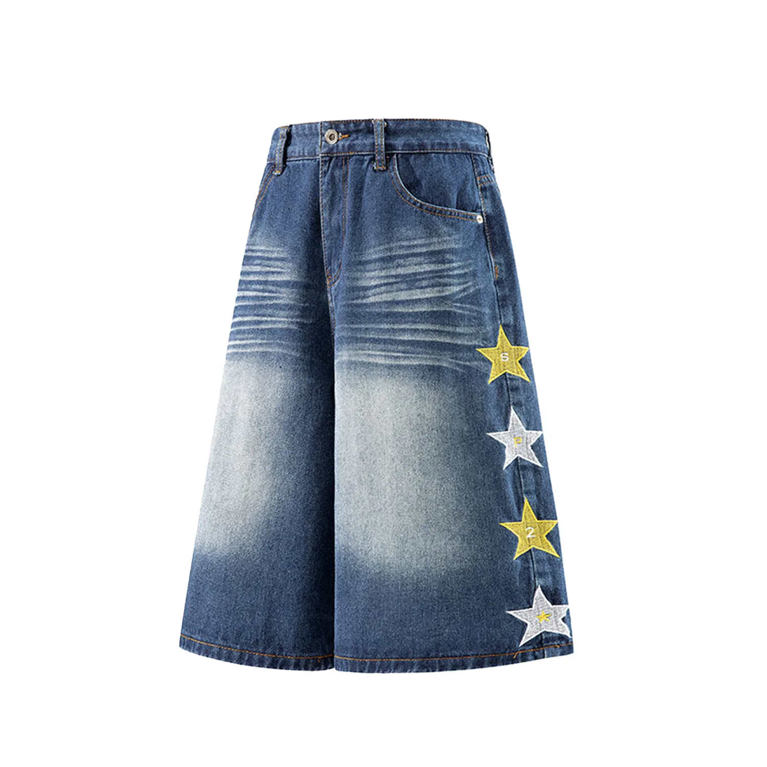 Детские джинсовые шорты прямого кроя GWAF, Dark Blue